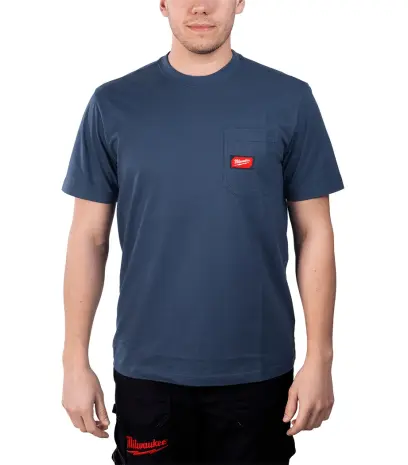 Pracovní triko Milwaukee WT SS BLU s krátkým rukávem (XXL) modré, 4932493017 (MI4932493017)