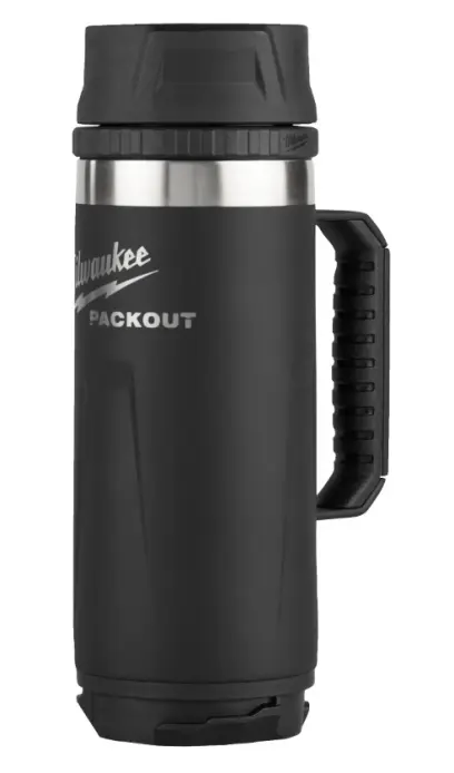 Hrnek Milwaukee PACKOUT™ s madlem a víčkem černá 532 ml, 4932493472 (MI4932493472)
