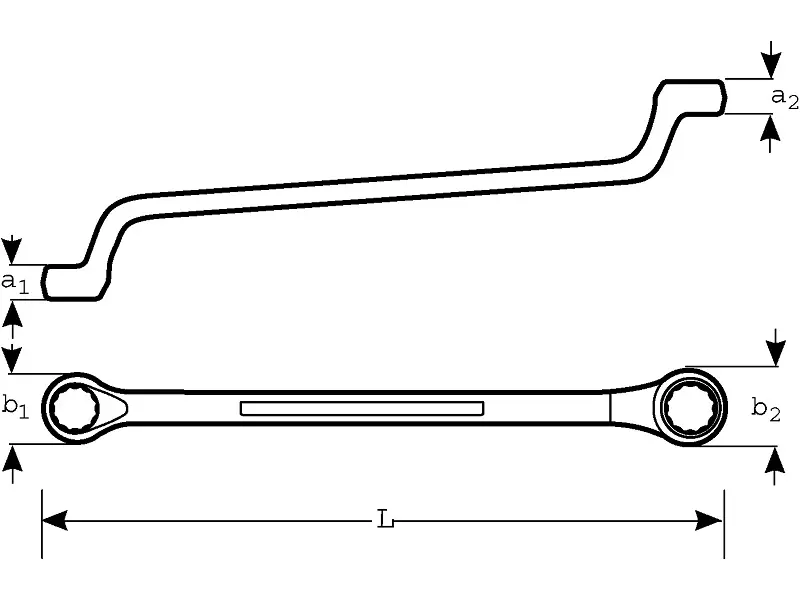Očkový klíč vyhnutý 75° 12x13 BAHCO SBS30-12-13 (BAHSBS30-12-13)
