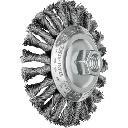 Kuželový kartáč KBG 11515/M14 CT ST 0,50 SGP. PFERD - splétaný se závitem (PF4007220593448)