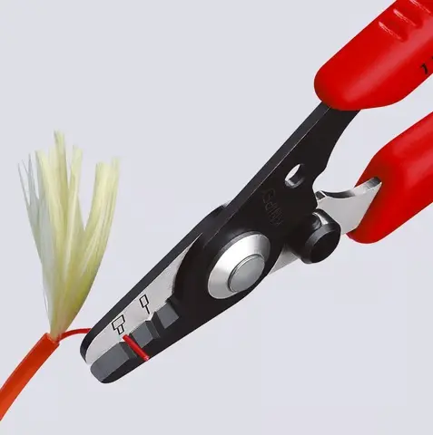 Odizolovací kleště 130 mm Knipex 12 82 130 SB - pro světlovodné kabely Coating (K 12 82 130 SB)