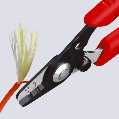 Odizolovací kleště 130 mm Knipex 12 82 130 SB - pro světlovodné kabely Coating (K 12 82 130 SB)