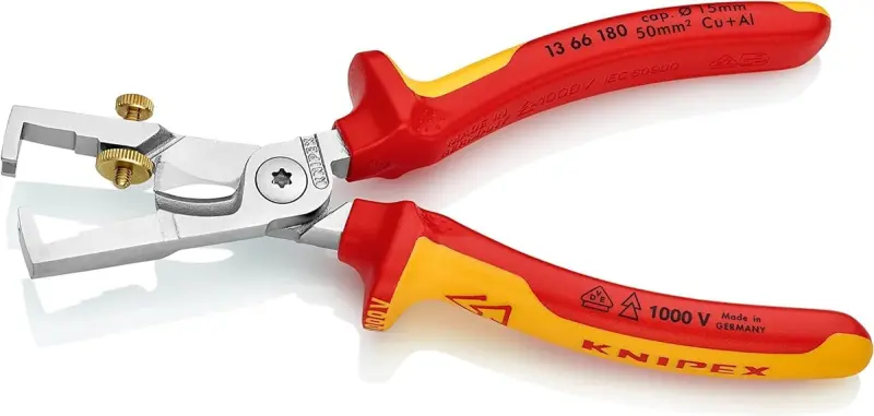 Odizolovací kleště 180 mm Knipex 13 66 180 SB s kabelovými nůžkami (K 13 66 180 SB)