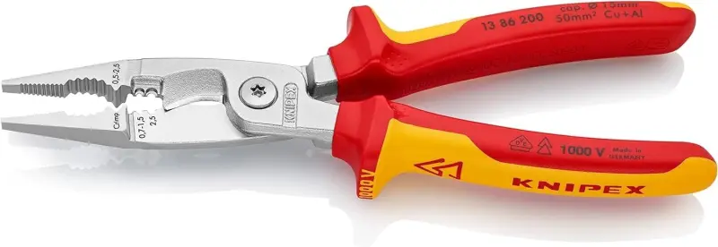 Elektroinstalační kleště 200 mm Knipex 13 86 200 SB VDE (K 13 86 200 SB)