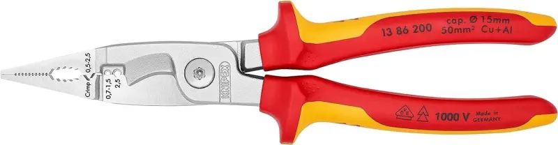 Elektroinstalační kleště 200 mm Knipex 13 86 200 SB VDE (K 13 86 200 SB)