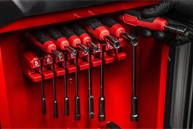 Sada trubkových nástrčných šroubovacích klíčů Milwaukee s T rukojetí, Comfort Grip, úderová plocha, 4932498704