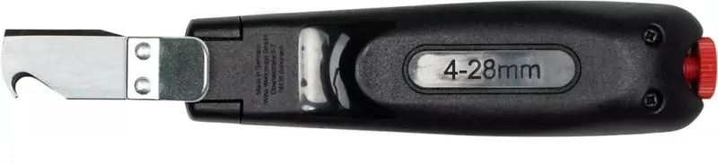 Nůž na kabely 4 ÷ 28 mm2 s hákovou čepelí  Wiha 44618 černá/červená (WIHA44618)