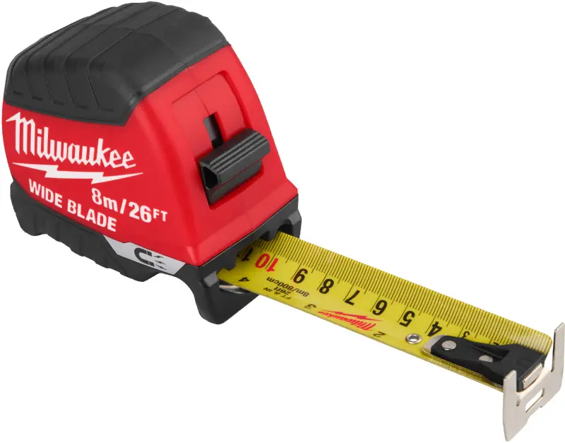 Široký svinovací metr Milwaukee WIDE BLADE MAGNETIC (GEN2) 8M/26FT-35, délka 8 metrů. magnetický, 4932499210