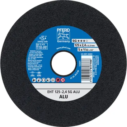 Řezací kotouč EHT 125-2,4 A 30 N SG-ALU/22,23. PFERD - SG-ELASTIC (PF4007220617786)