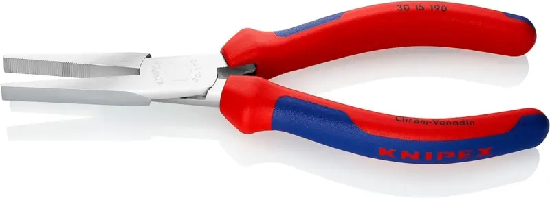 Ploché kleště typu Langbeck 190 mm (s prodlouženými čelistmi) KNIPEX 30 15 190 - chromováno, vícesložkové návleky (K 30 15 190)