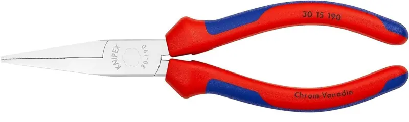 Ploché kleště typu Langbeck 190 mm (s prodlouženými čelistmi) KNIPEX 30 15 190 - chromováno, vícesložkové návleky (K 30 15 190)