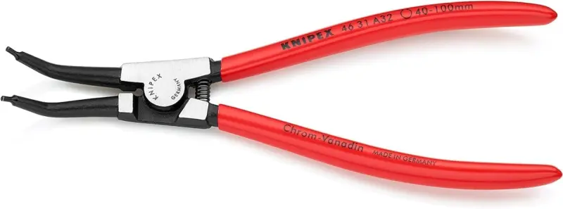 Kleště Knipex 46 31 A32 - vnější pojistné kroužky, vyhnuté hroty 45° (K 46 31 A32)