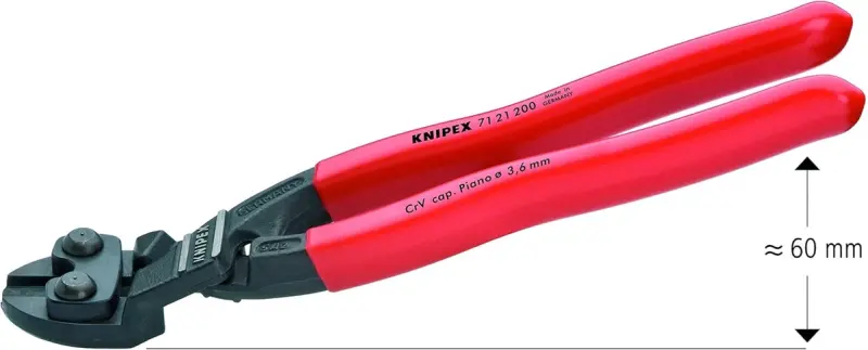 Kompaktní štípací kleště Knipex 71 21 200 SB - CoBolt®, potaženo plastem (K 71 21 200 SB)