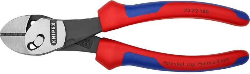 Boční štípací kleště Knipex 73 72 180 BK "TwinForce" - silové (K 73 72 180 BK)