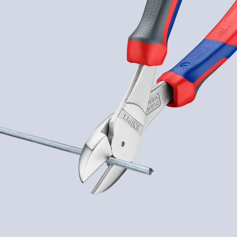 Boční štípací kleště Knipex 74 05 200 SB - silové, vícesložkové návleky, chromováno (K 74 05 200 SB)