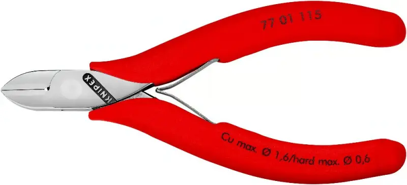 Boční štípací kleště Knipex 77 01 130 - pro elektroniku, kulaté čelisti, fazeta (K 77 01 130)