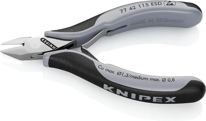 Kleště Knipex 77 42 115 ESD štípací boční pro elektroniku (K 77 42 115 ESD)