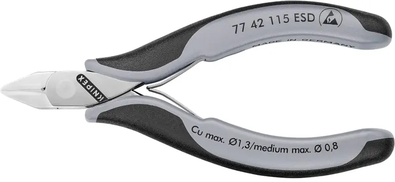 Kleště Knipex 77 42 115 ESD štípací boční pro elektroniku (K 77 42 115 ESD)
