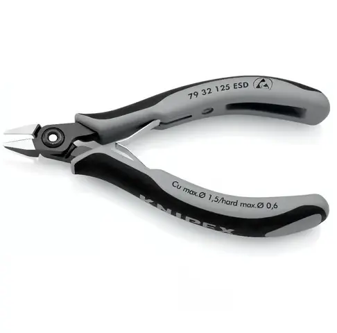 KLEŠTĚ ŠTÍPACÍ ELEKTRONIK (špičatá hlava s velmi m (K 79 32 125 ESDSB)