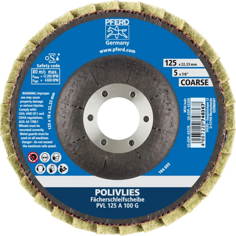 Lamelový brusný kotouč POLIVLIES PVL 125 A G. PFERD (PF4007220748367)