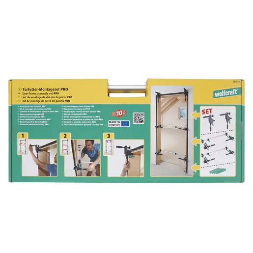 Montážní sada na dveřní zárubně Wolfcraft PRO (Sada 8 dílů) (WOLF3676000)
