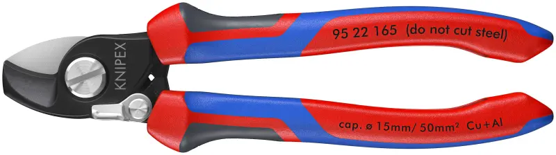 Nůžky na kabely 165 mm KNIPEX 95 22 165 s otevírací pružinou (K 95 22 165)