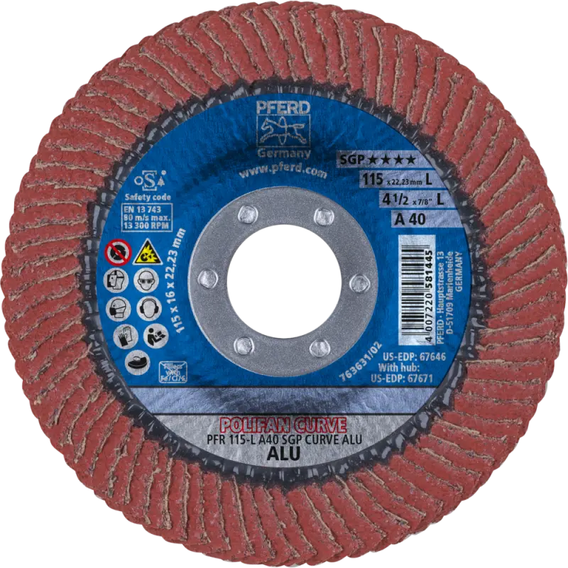 kotouč brusný lamelový PFR 115 A 40 SGP-CURVE L AL (PF4007220851968)