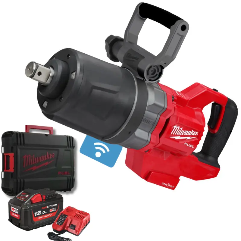 Aku 1" rázový utahovák Milwaukee M18 ONEFHIWF1DS-121C, ONEKEY, 2576 Nm, 1x aku M18 HB12 + M12-18 FC, 4933472072 (MI4933472072)