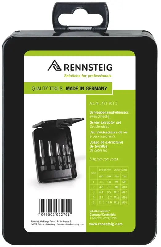 SADA VYTAHOVÁKŮ ŠROUBŮ 5 KS 9R 471 901 3 RENNSTEIG (K 9R 471 901 3)