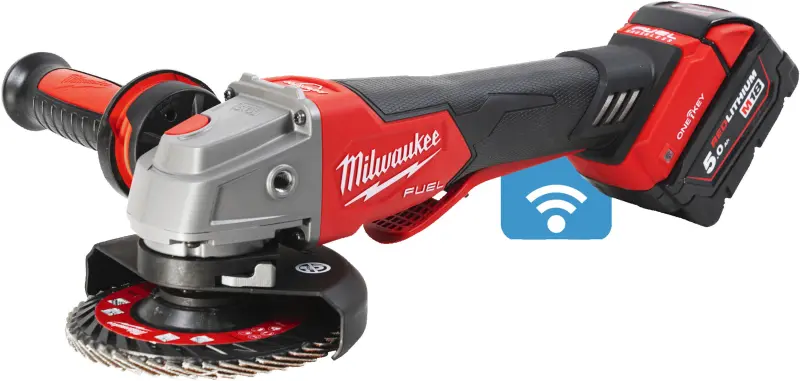 Aku úhlová bruska 125 mm Milwaukee M18 ONEFSAG125XPDB-502X s kolébkovým spínačem, 2x Aku (18 V, 5,0 Ah), 4933478435 (MI4933478435)