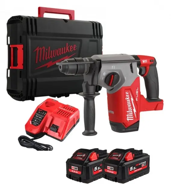 Aku kombinované kladivo SDS-plus Milwaukee M18 FHX-552X Fixtec (5,5 Ah) (MI4933478889)