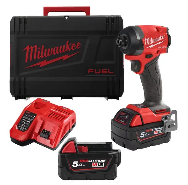Aku 1/4" HEX rázový šroubovák/utahovák Milwaukee M18 FID3-502X, 226 Nm, 2x aku M18 B5 + M12-18 FC, 4933479865 (MI4933479865)