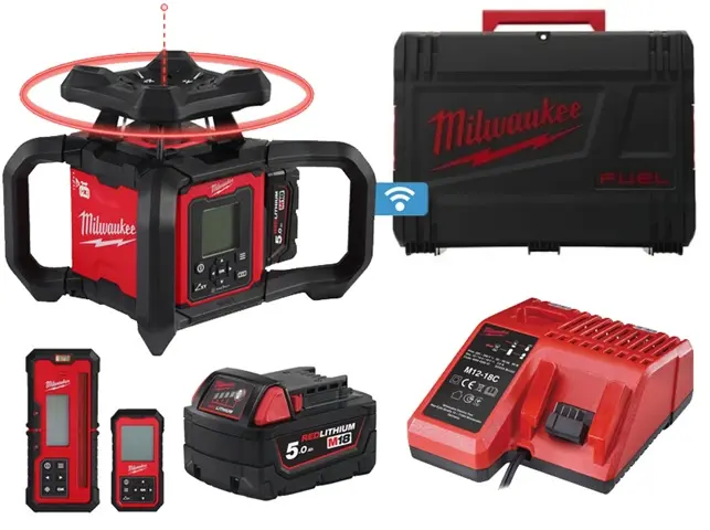 Rotační laser s automatickým nastavením sklonu Milwaukee M18 RLOHV1200-501C (5,0 Ah (MI4933493204)