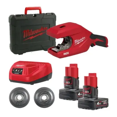 Aku řezačka INOX potrubí Milwaukee RAPTOR M12PCSS54-402C (35, 42 a 54 mm) 4933498605 (MI4933498605)