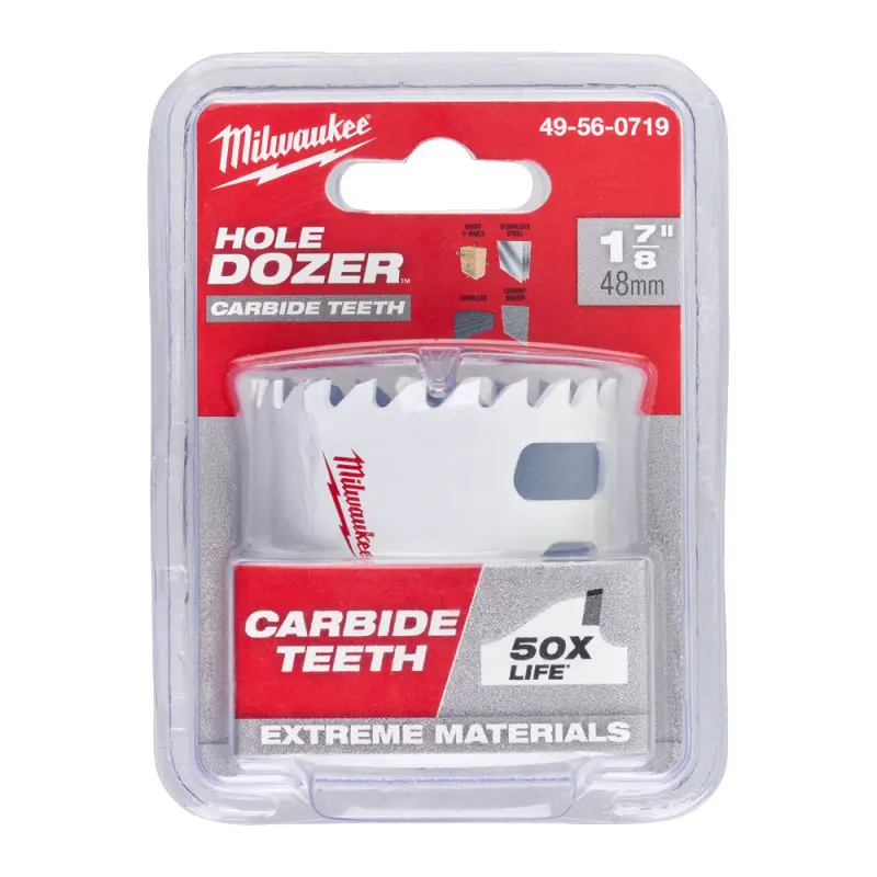 Kruhová pilka/děrovka Milwaukee 48 mm TCT Hole Dozer Holesaw 48MM, karbidové zuby, 49560719