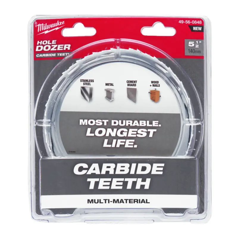 Kruhová pilka/děrovka Milwaukee 140 mm TCT Hole Dozer Holesaw 140MM, karbidové zuby, 49560848
