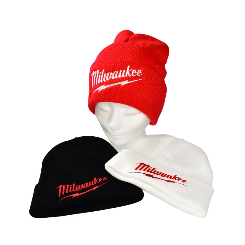 Čepice Milwaukee KULICH, bílá pletená/žebrovaná tkanina, MIKULIW