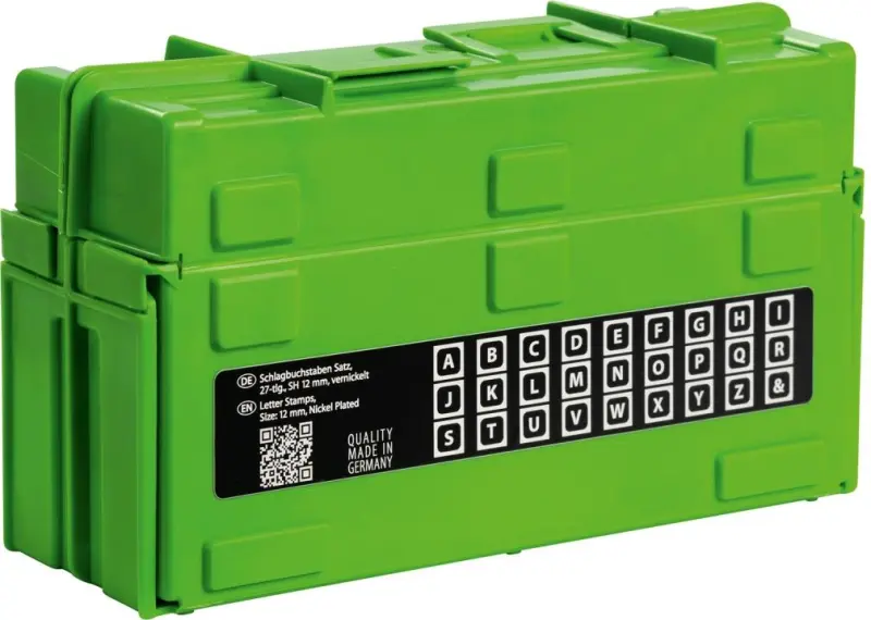 Sada raznice s písmeny po niklování, výška písma 2m m TURNUS