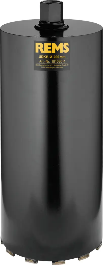 Univerzální diamantová vrtací korunka pr. 200 mm Rems UDKB 200 × 420 × UNC 1 1/4" (REM181080)