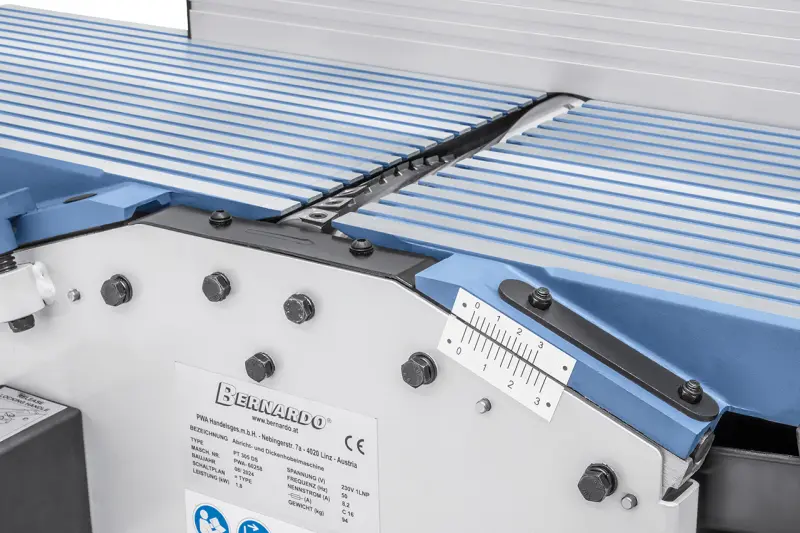 Hoblovací a tloušťkovací frézka Bernardo PT 305 DS včetně odsávání třísek (400 V)