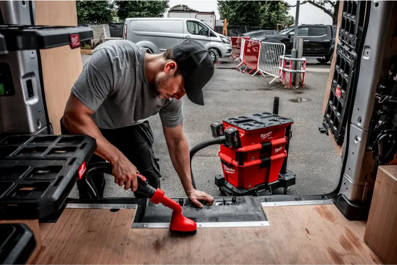 Aku průmyslový vysavač Milwaukee M18 F2VC23LG2-0, ONE-KEY, PACKOUT, NEXUS modular systém, mokré/suché vysávání, bez aku, 4933500140