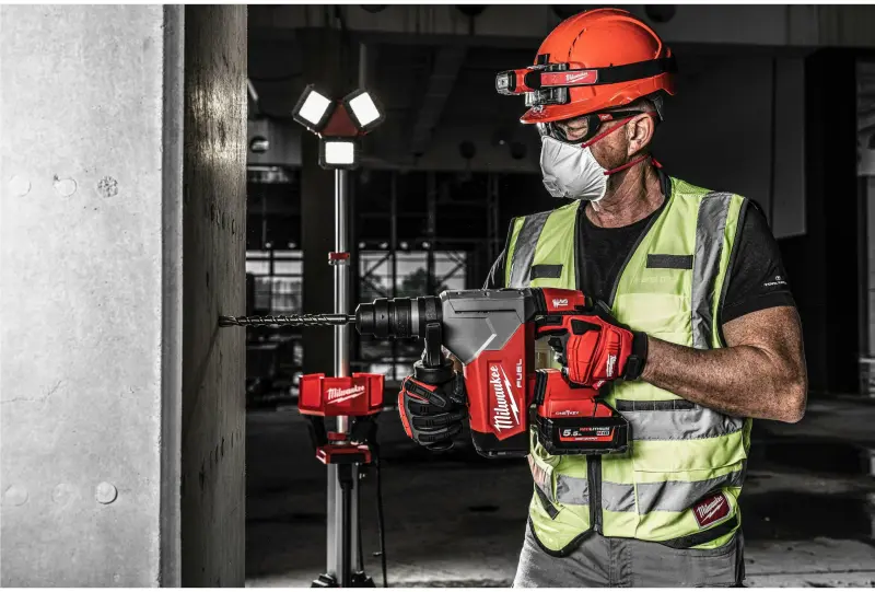 Aku SDS-PLUS kladivo 32 mm Milwaukee M18 ONEFHPX-802X se sklíčidlem FIXTEC, ONE-KEY, 2x aku M18 FB8 + M12-18 FC + kufr, 4933478496