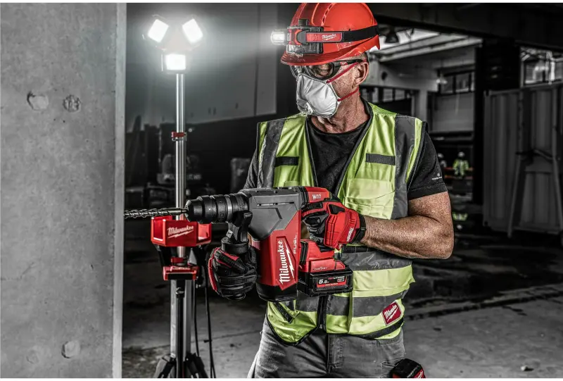 Aku SDS-PLUS kladivo 32 mm Milwaukee M18 ONEFHPX-802X se sklíčidlem FIXTEC, ONE-KEY, 2x aku M18 FB8 + M12-18 FC + kufr, 4933478496