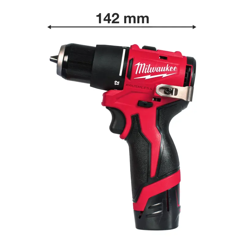 Aku vrtačka Milwaukee M12 BLPDRC-202C, 2x aku M12 B2 + C12 C + kufr, 4933500422