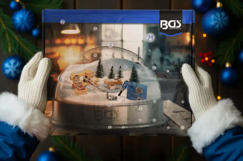 BGS Adventní kalendář s nářadím, Christmas 2025, Vánoční sada nářadí, 95010 (BGS1095010), BGS1095010