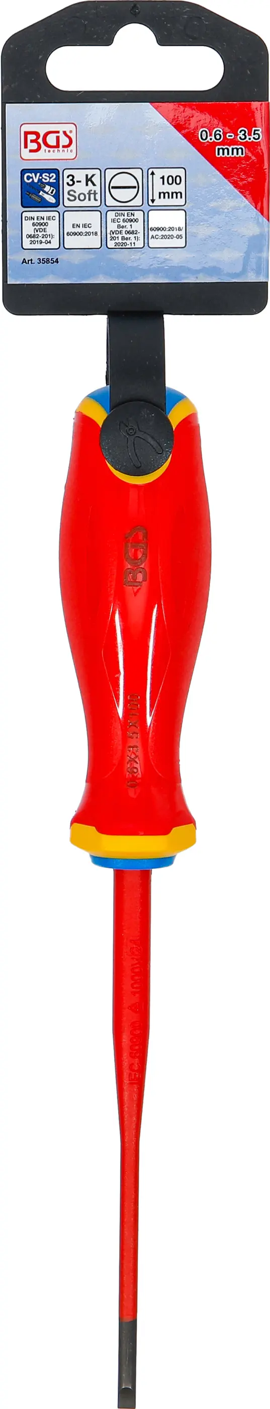 Šroubovák VDE BGS 35854  extra tenký hrot. Plochý SL 3,5 mm (BGS1035854)