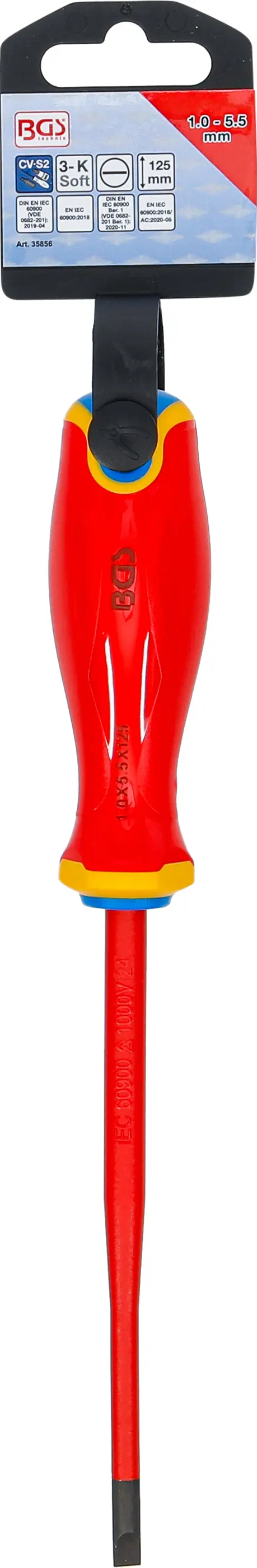 Šroubovák VDE BGS 35856  extra tenký hrot. Plochý SL 5,5 mm (BGS1035856)