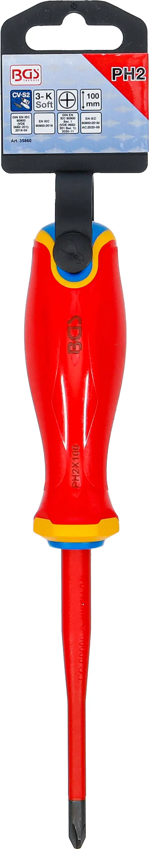 Šroubovák VDE BGS 35860  extra tenký hrot. Křížový PH2 (BGS1035860)