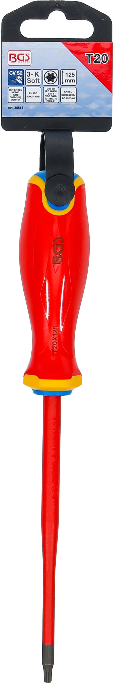 Šroubovák VDE BGS 35865  extra tenký hrot T-Star (pro Torx) T20 (BGS103586