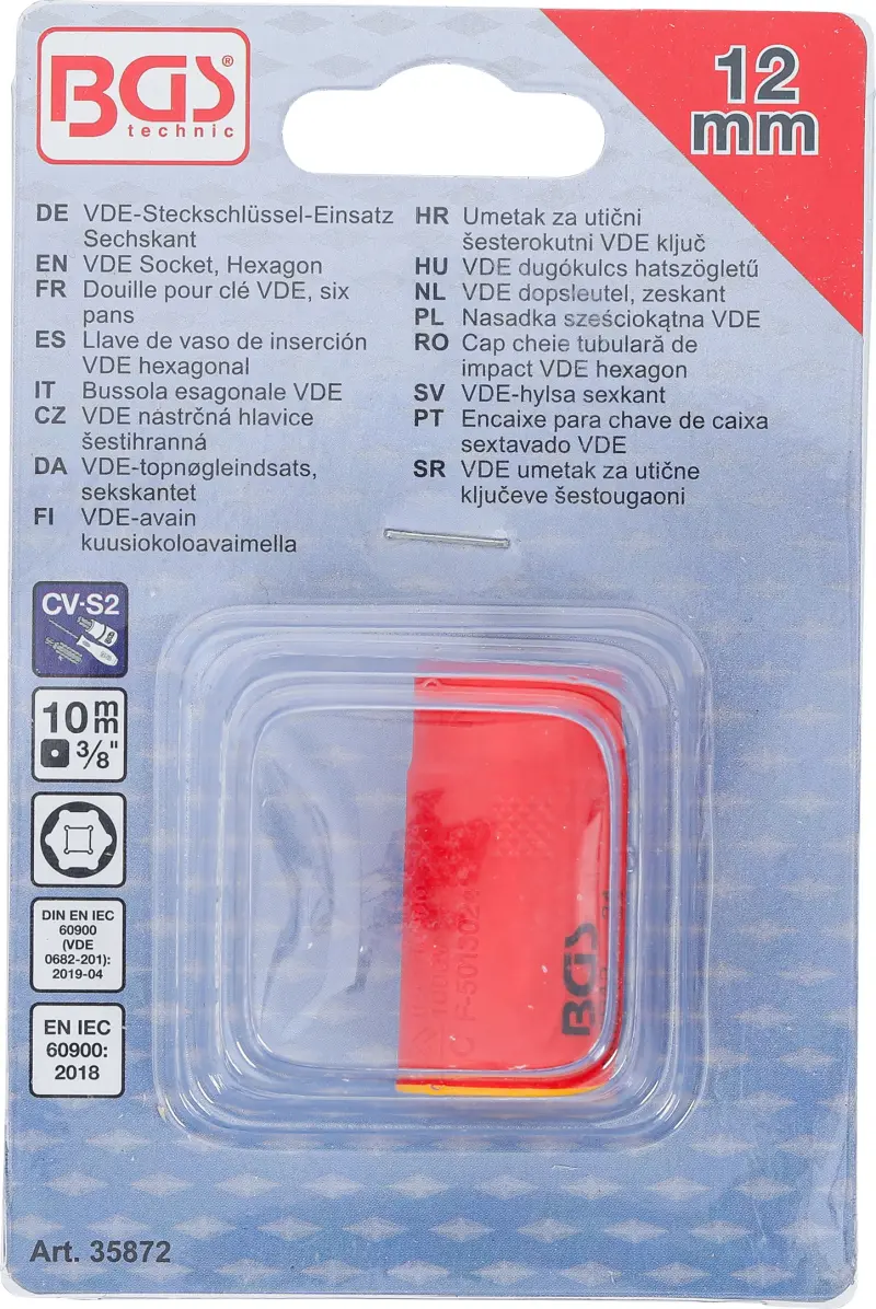 Nástrčná hlavice 3/8" 12 mm BGS 35872 VDE (BGS1035872)